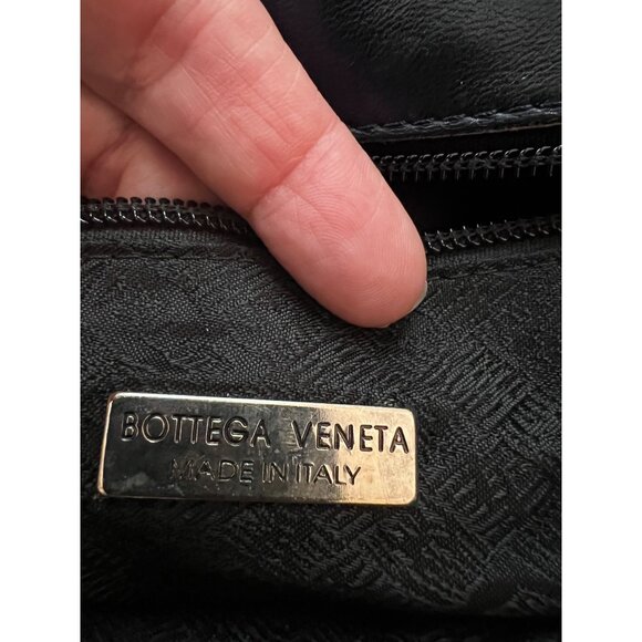 Bottega Veneta Intrecciato Navy Leather Two Way Bag - Picture 7 of 16